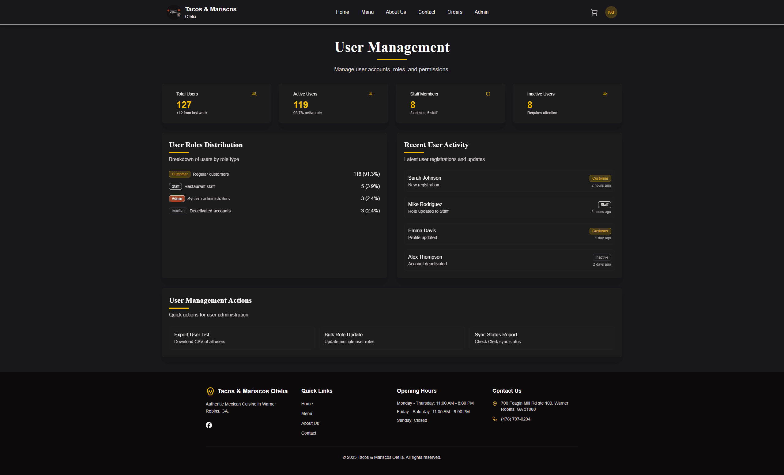 User Management Dashboard
