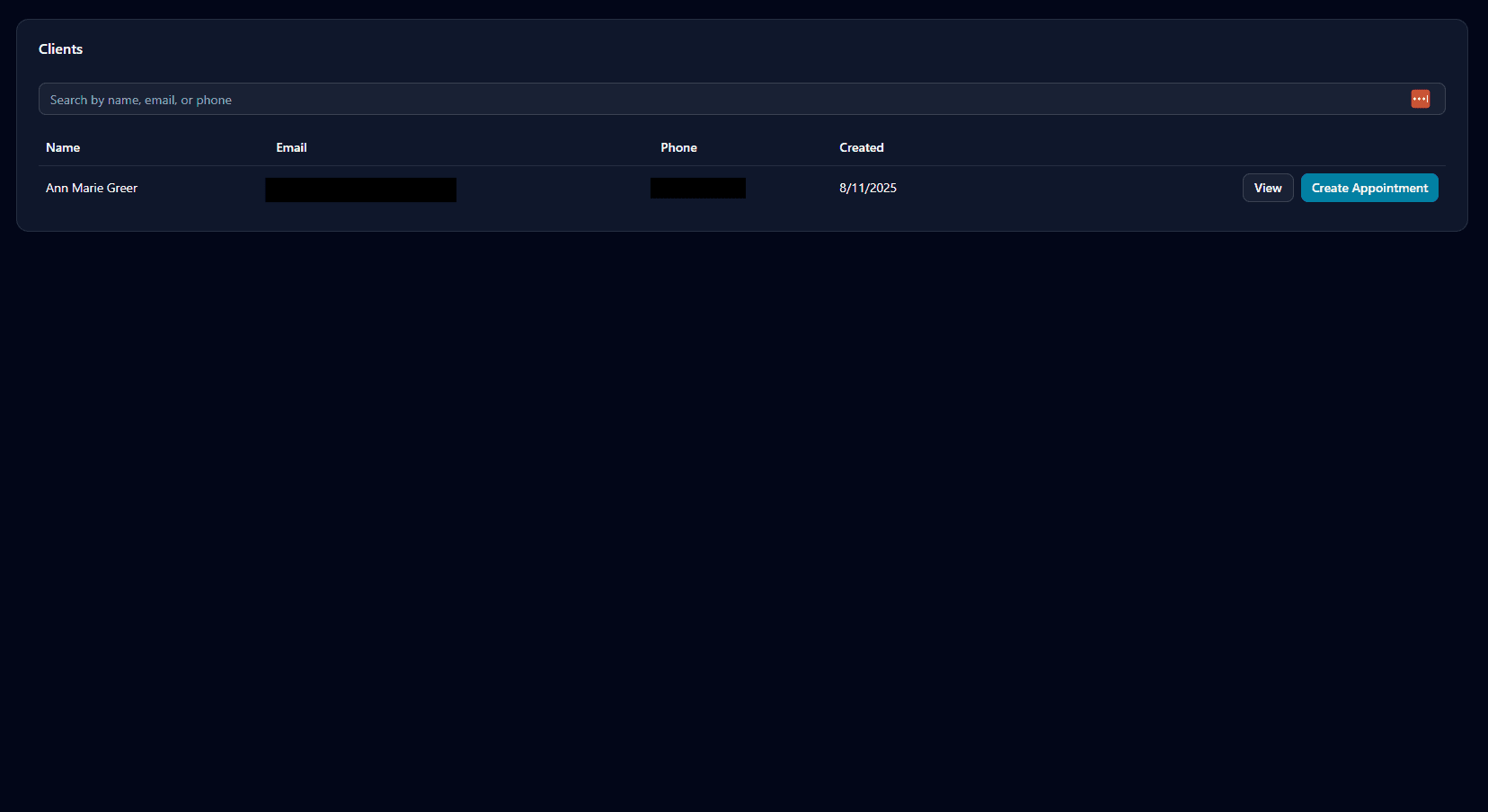 Admin Client Management
